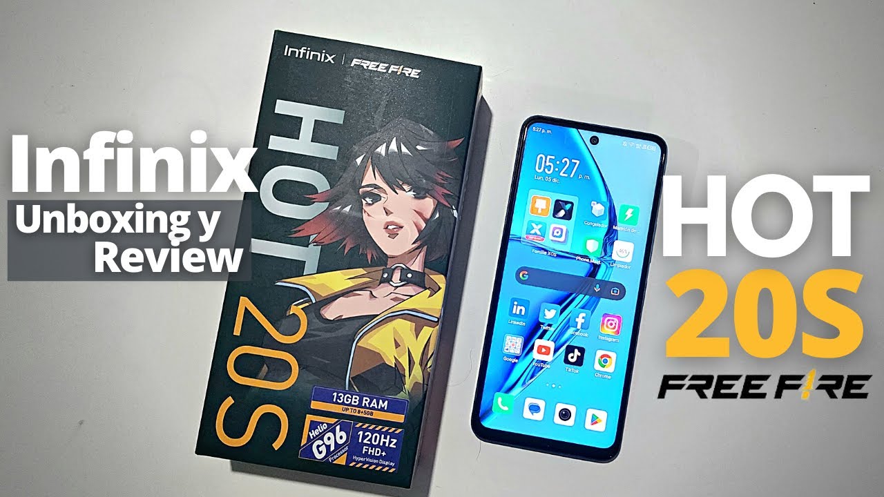 EL MEJOR CELULAR ASEQUIBLE PARA JUGAR FREE FIRE!! INFINIX HOT 20S!