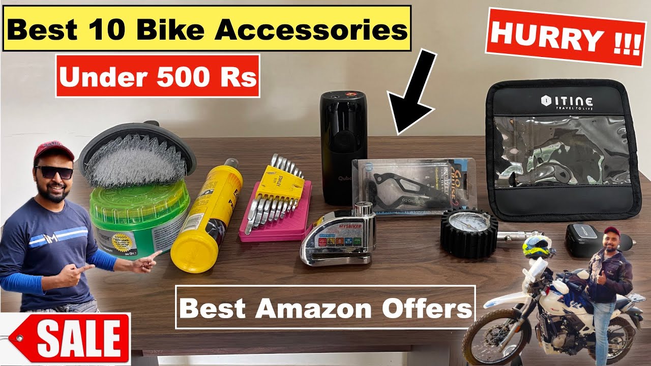 TOP 10 BIKE ACCESSORIES UNDER 500 Rs & 1000 Rs | Cruise Control, Alarm Lock etc | Best Price Now !!