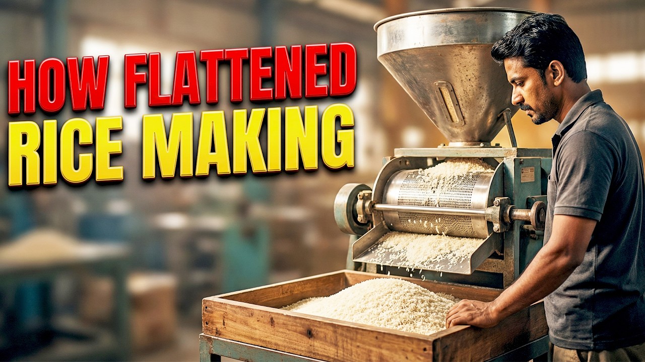 Roasted POHA Flattened Rice Making Traditional Process in Small Scale Industry!