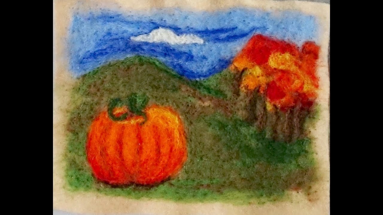 Felt Painting a Harvest Scene - Waldorf Teacher and Parent Tutorial