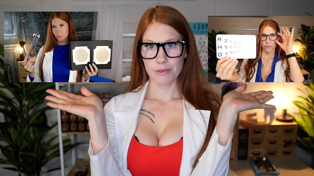 ASMR Sleep Study (Ears, Eyes, Color Test, Cranial Nerve Exam) Time Traveling Doctor Examination | 4K