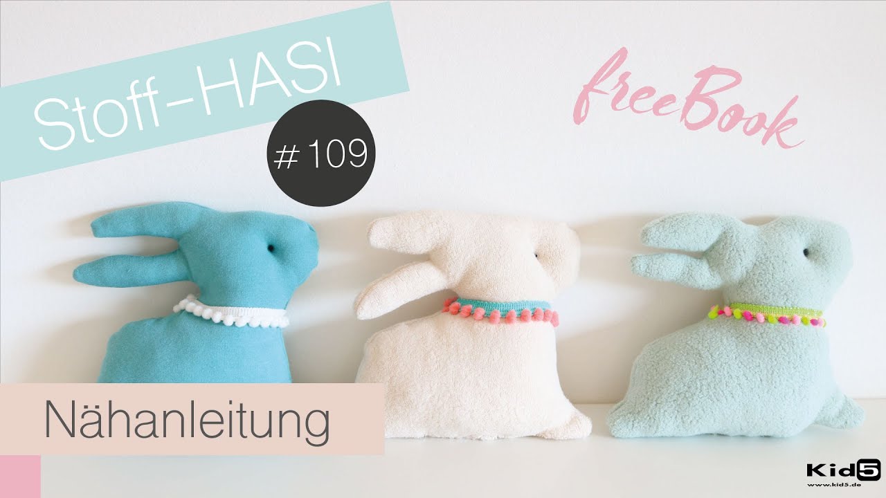 süßen Osterhasen aus Stoffresten ganz einfach selber nähen / DIY-Näh-Tutorial