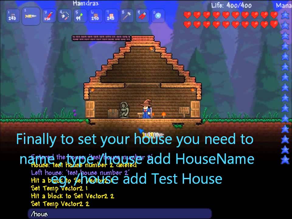 How To..... TShock  Housing District's Plugin. Part 1: Basic House