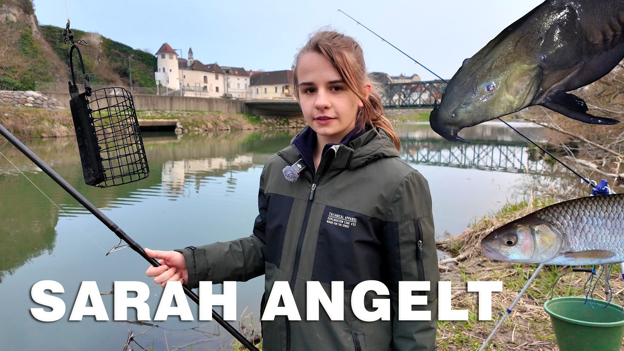 Angeln am Fluss 🐟 SARAH angelt mit Feeder und Method Feeder Montagen 🎣👍