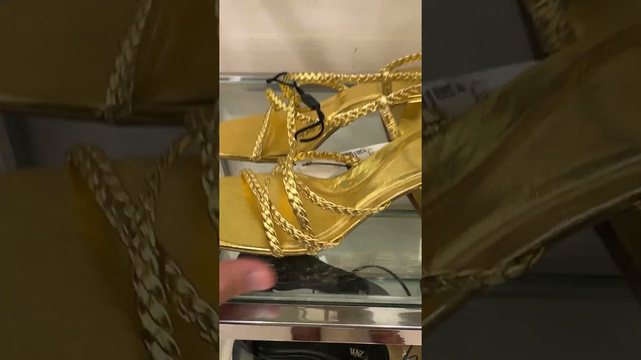 Golden Shoes from &pound;36 to 320 Reduced in Zara - August 2023