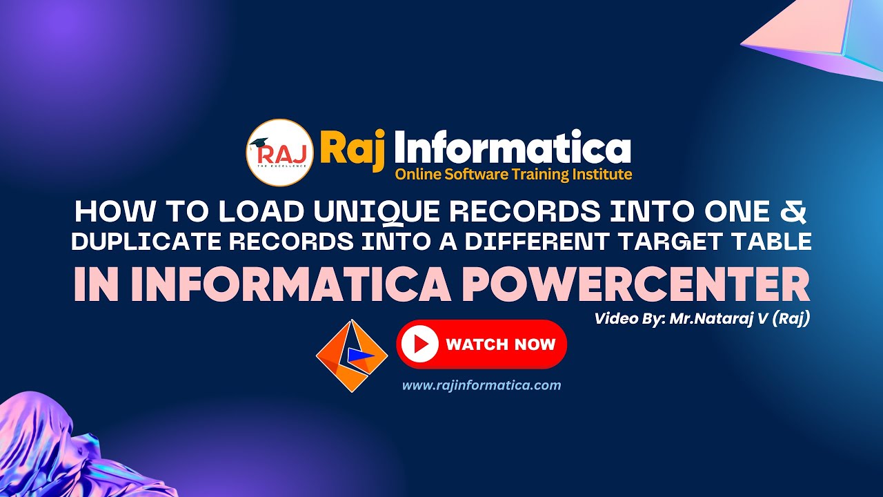 How to Load Duplicate Records to one target , Unique records to another Tgt Informatica powercenter