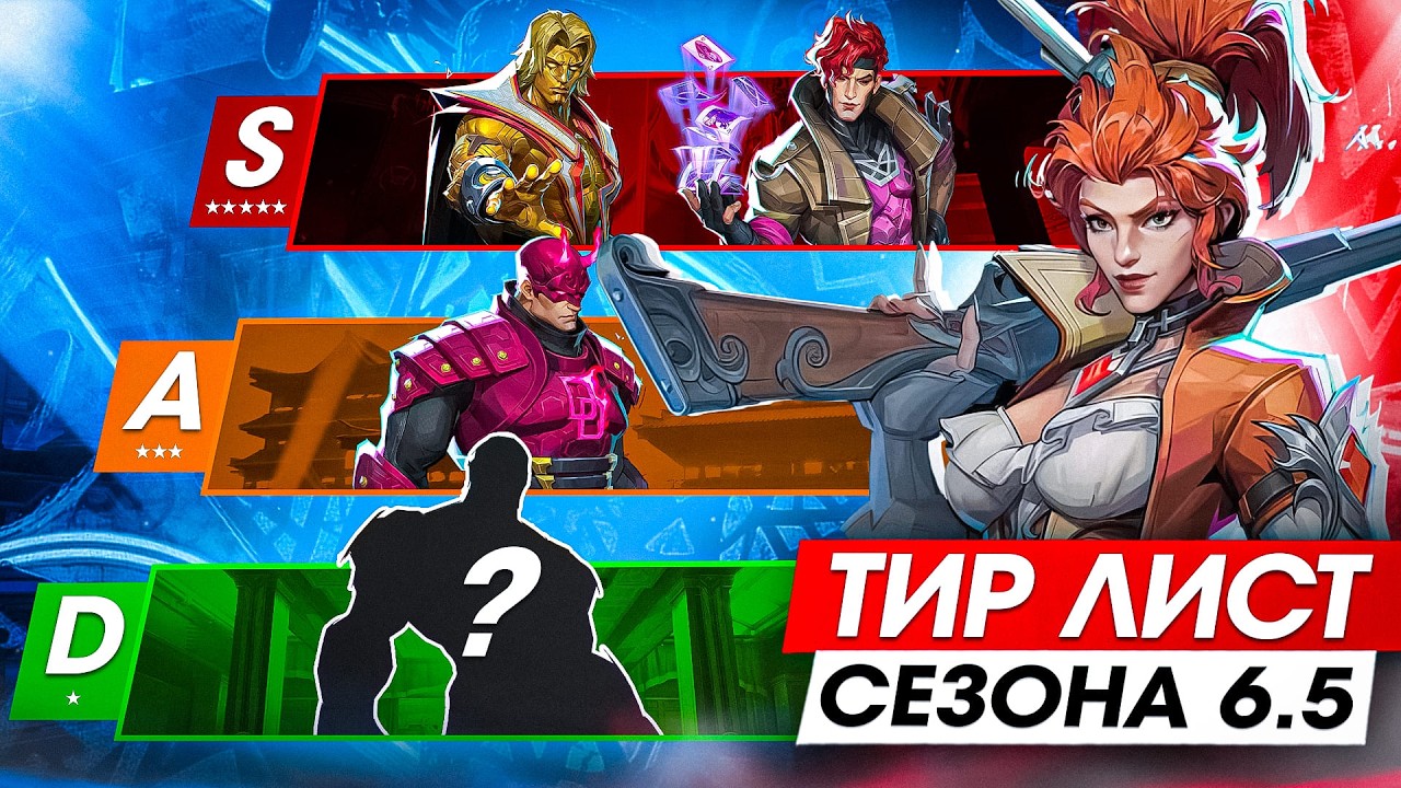 ТИР ЛИСТ СЕЗОНА 6.5 MARVEL RIVALS