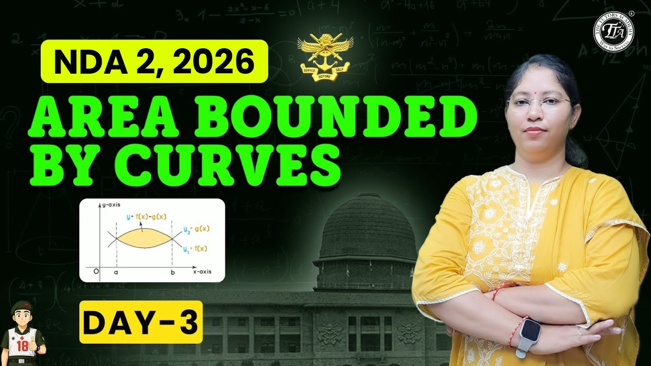 Area Bounded by Curves Day 3 💯 | NDA Maths | NDA 1, 2026 | Chitra Ma’am | THE TUTORS Academy