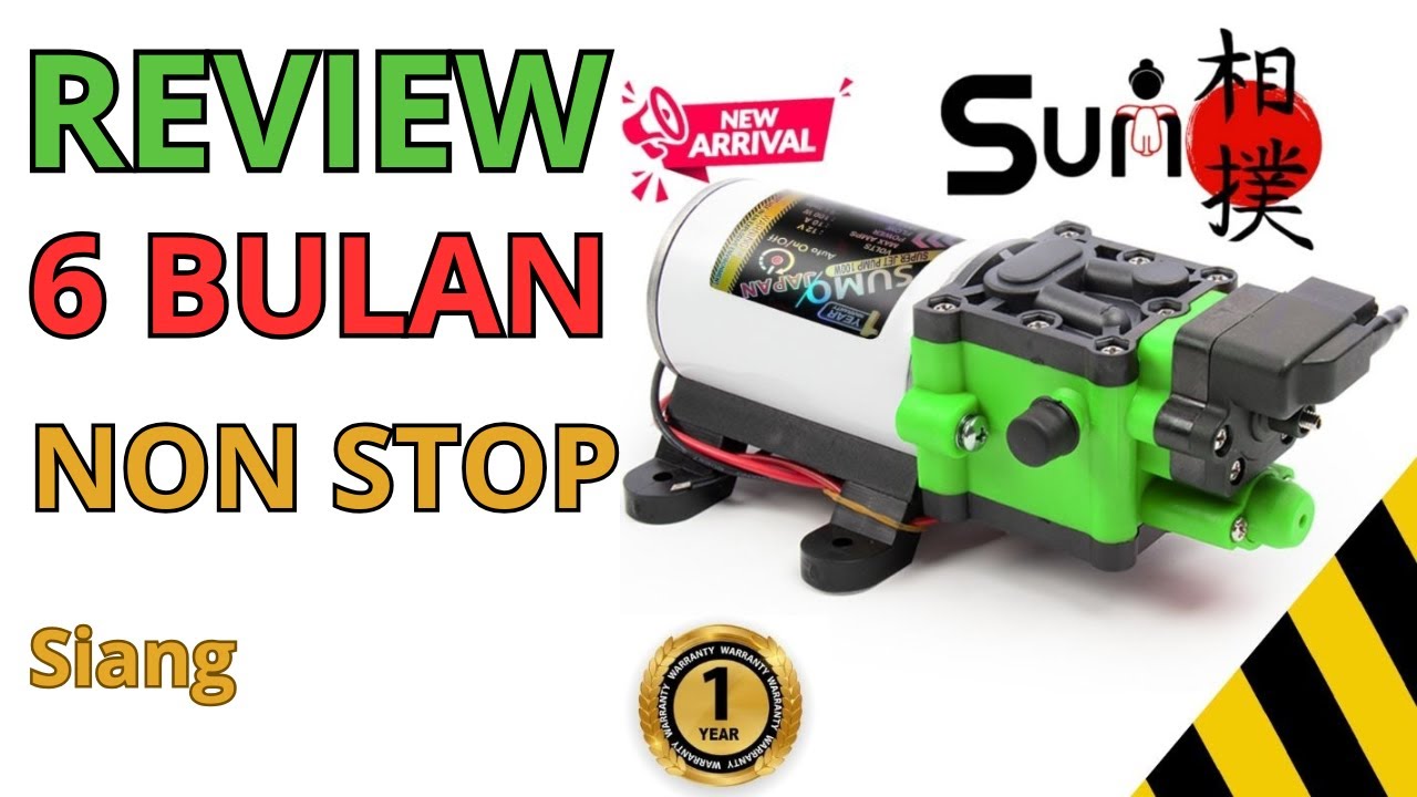 Review Pompa Air DC SUMO Japan 400psi