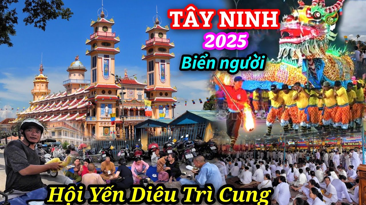 Choáng ngộp với biển người trước ngày lễ Hội Yến Diêu Trì Cung ở Tây Ninh 