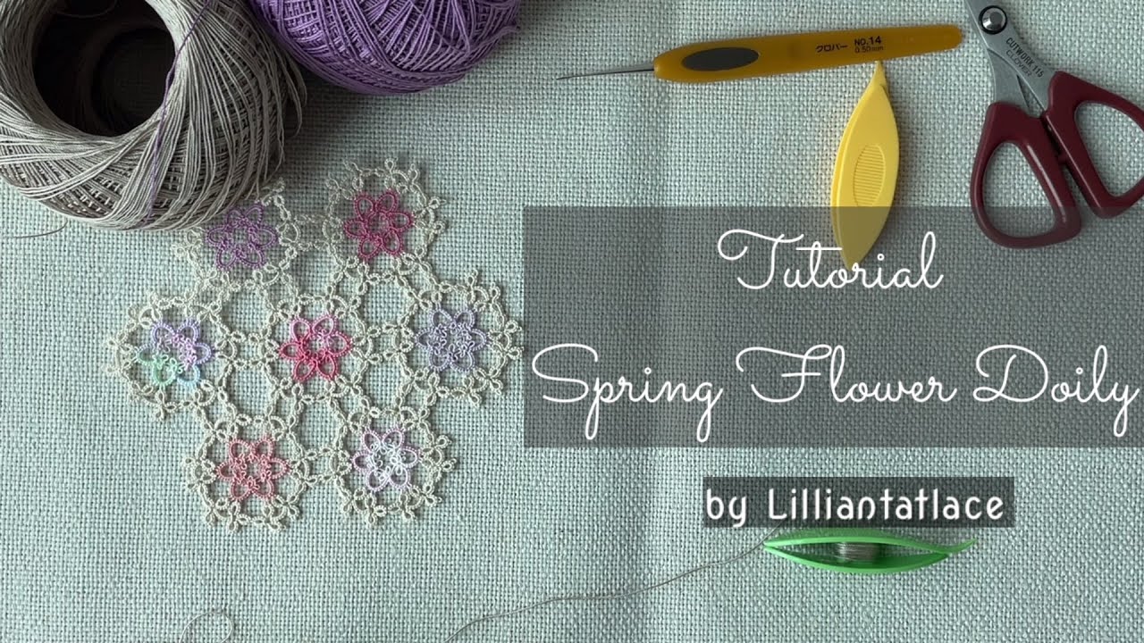Spring flower doily (Tatting Tutorial)