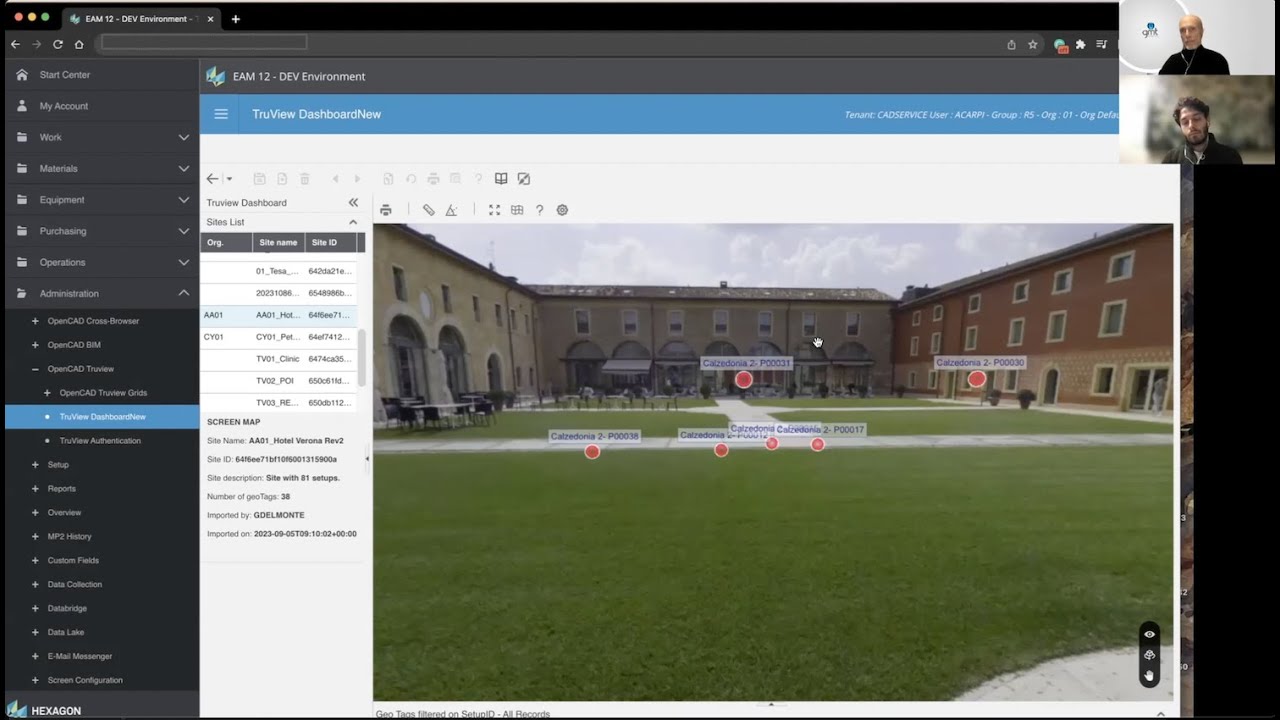 Anteprima nuova funzionalità TruView in Hexagon EAM