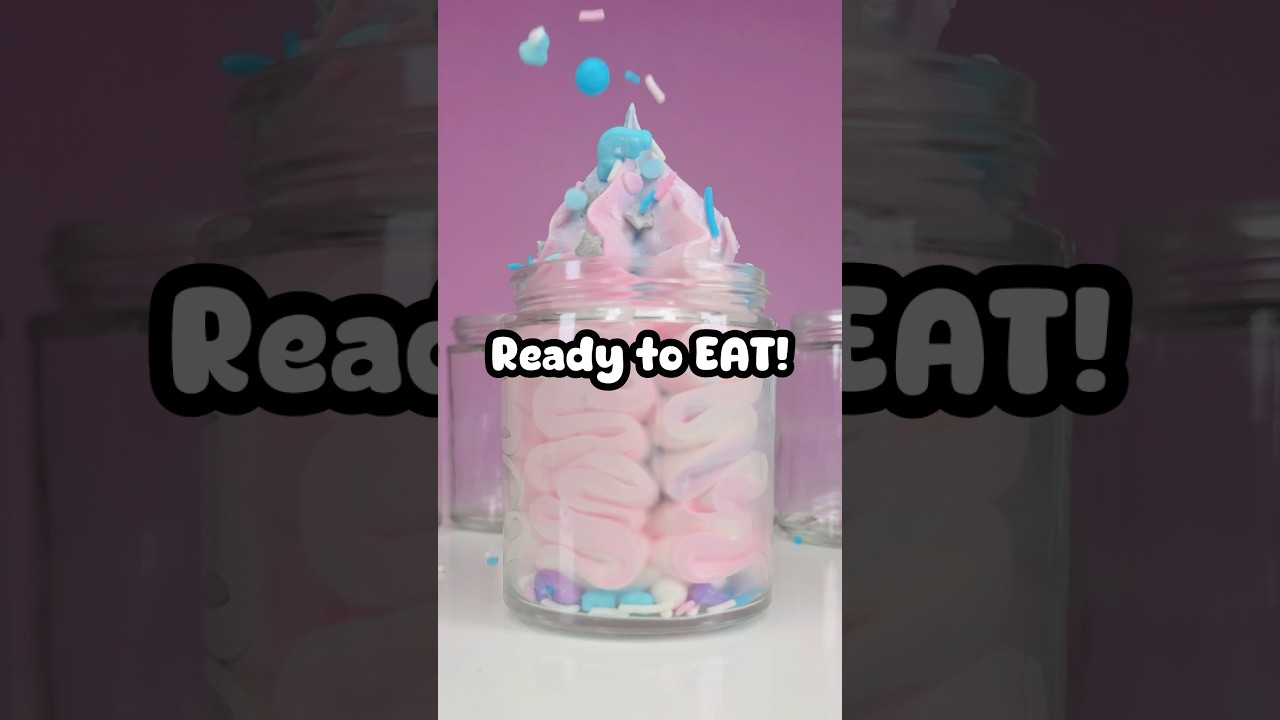 Making a Cotton Candy Swirl 🍭 #dessert #satisfying #asmr
