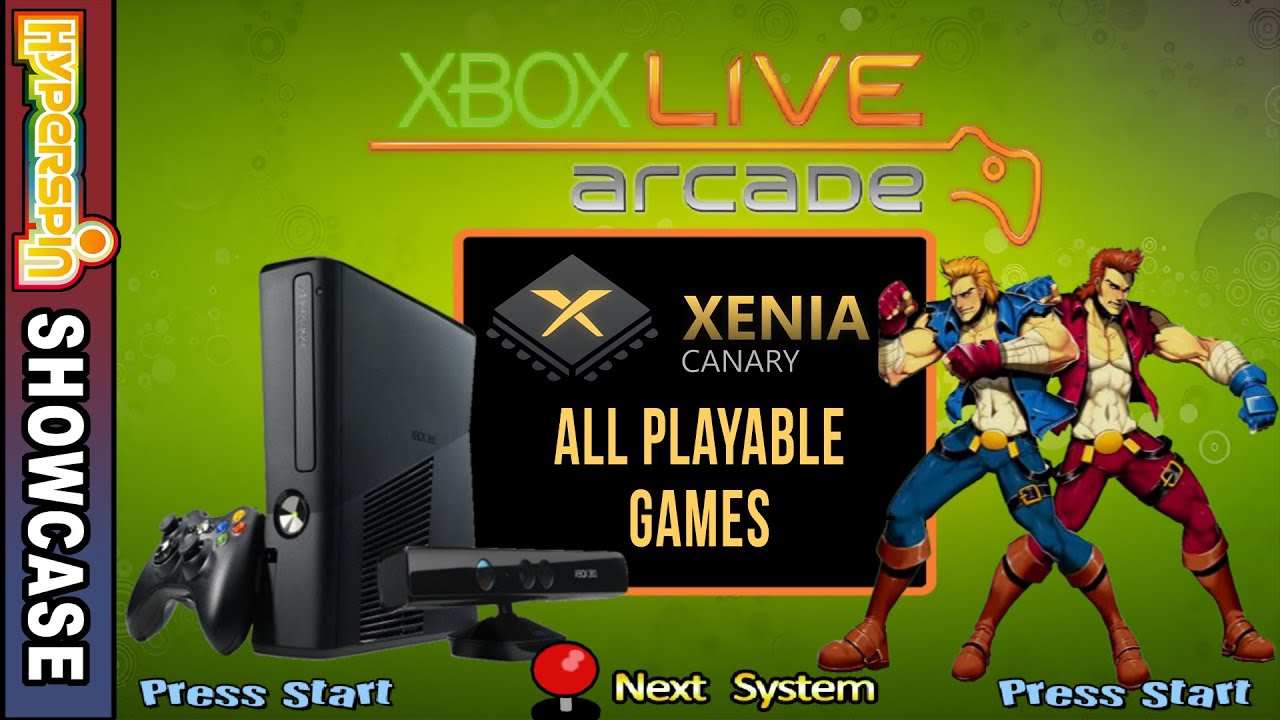 HyperSpin Showcase: Microsoft Xbox Live Arcade XBLA (Xenia Playable Games) WIP