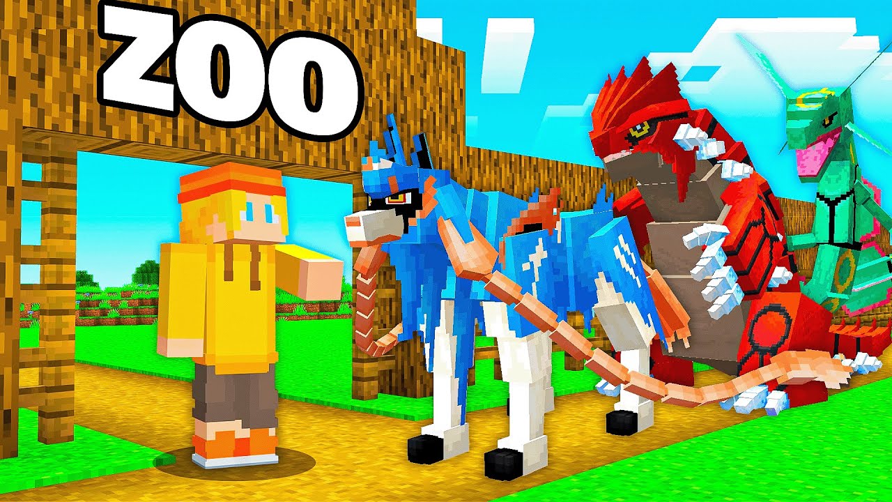 Fiz um ZOOLOGICO DE POKEMON LENDÁRIO no Minecraft