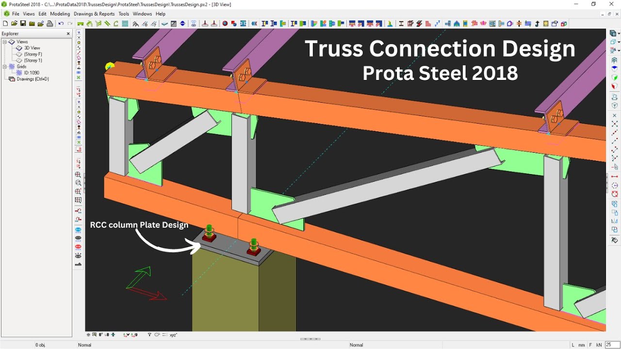 How to Design Steel Truss Connection in ProtaSteel 2018