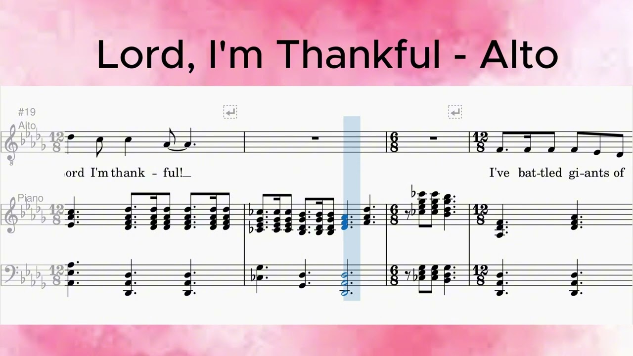 Lord, Im Thanful - Alto