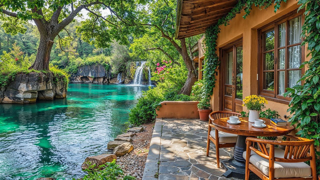 Спокойная джазовая музыка на открытом воздухе у озера 🌿☕ Расслабляющая джазовая музыка для работы...