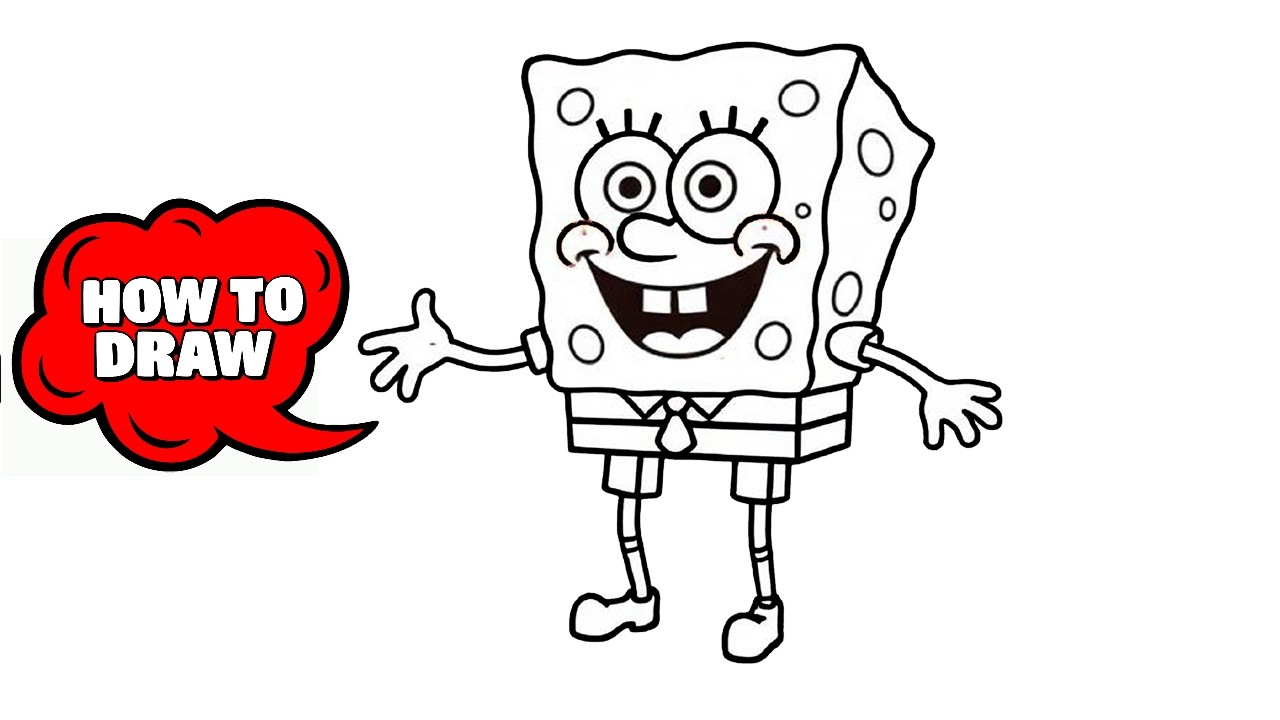 How to Draw SpongeBob SquarePants (Easy Tutorial for Kids & Beginners)