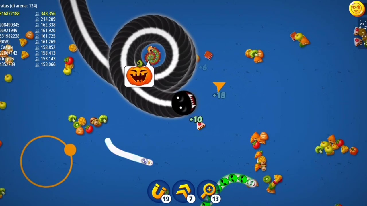 CACING GIGI DRAKULA PENGUASA WORMS ZONE | GAME WORMS ZONE | GAME CACING 