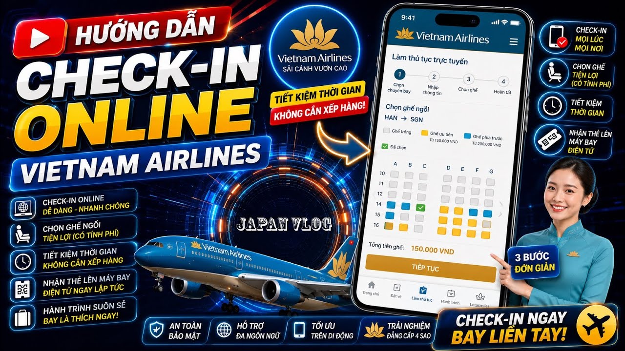 Hướng dẫn check-in online Vietnam Airlines