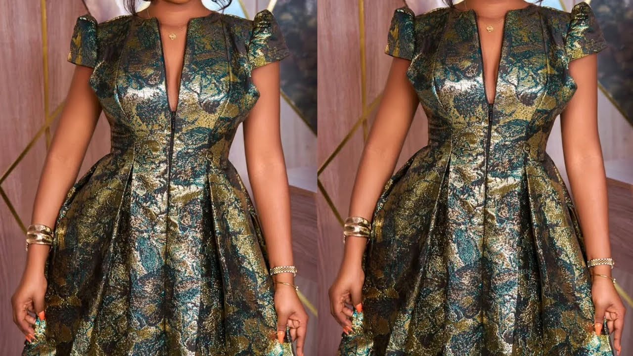 Inverted Box Pleated Dress With No Waist Joining