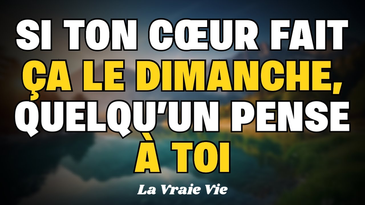 Pourquoi cette personne pense autant à toi le dimanche ?