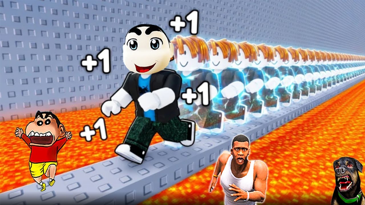 SHINCHAN NOOB vs PRO vs HACKER in CLONE SPEED ESCAPE ROBLOX with FRANKLIN & CHOP | DREAM SQUAD