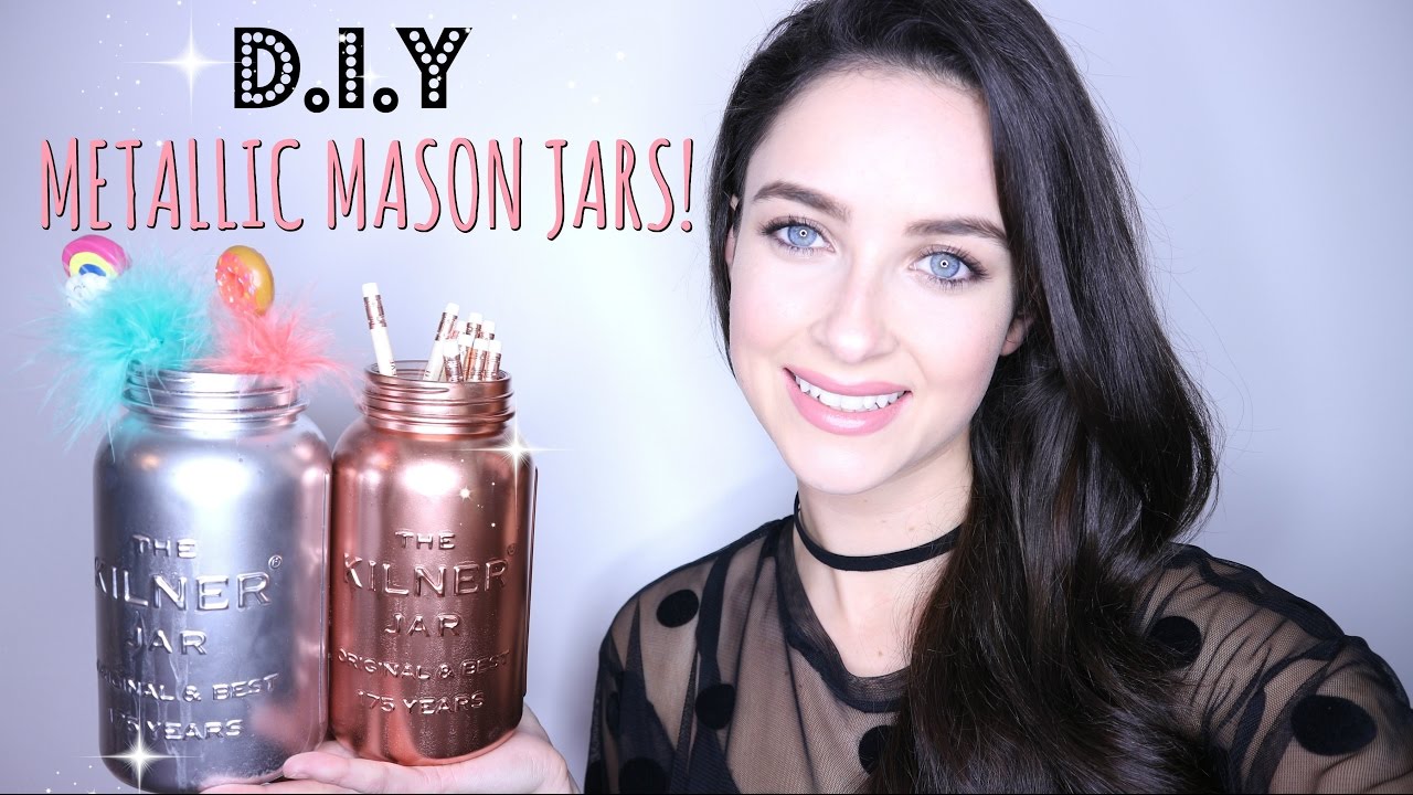 Easy DIY  Metallic Mason Jar Craft | Storage Solution | Cheap Home Decor Ideas |