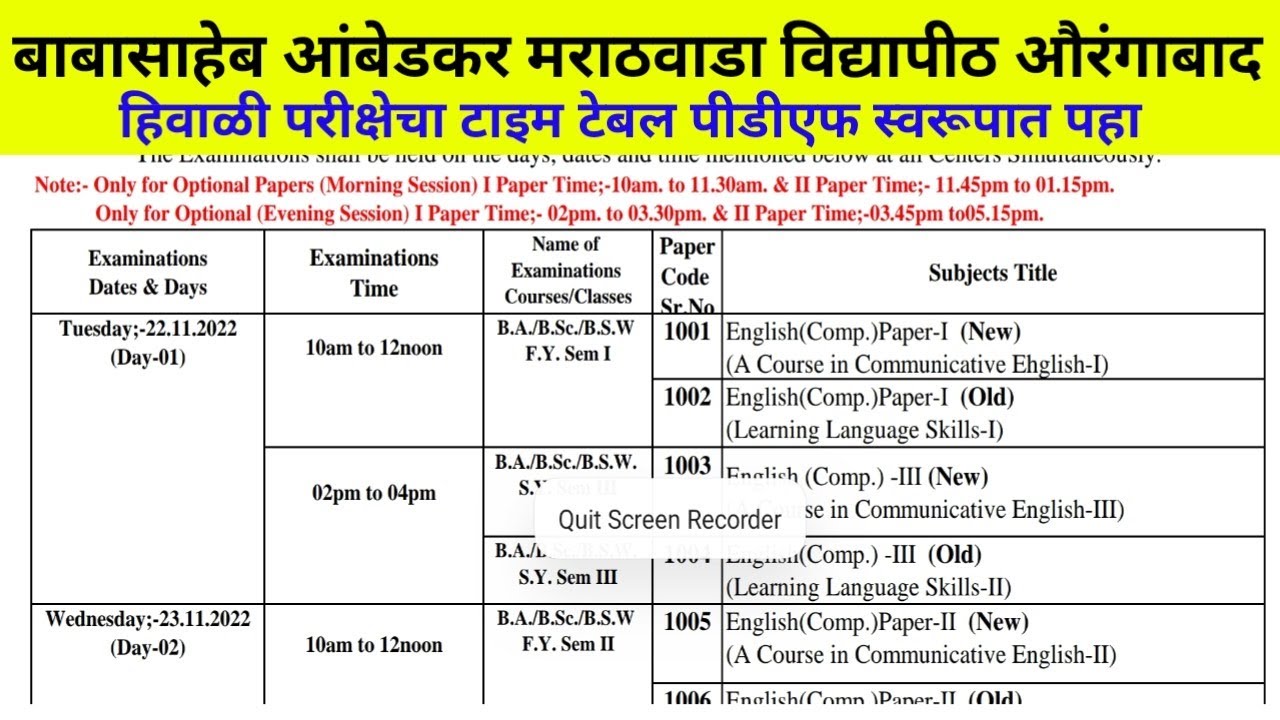 BAMUA University November/December Winter Exam | Exam Timetable | Winter Exam Update Bamu university