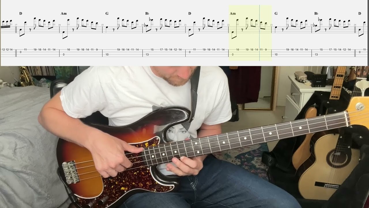 Daniel Caesar & H.E.R. - Best Part (solo bass arrangement with Sheet Music and Tab)