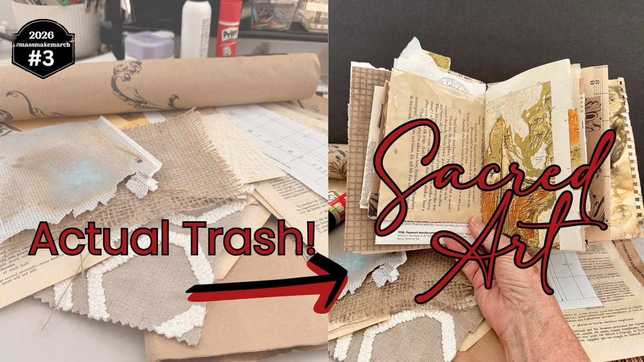 Making a Junky Faith Journal from ACTUAL Trash! ✨ Start to Finish | #MassMakeMarch2026- Ep. 3