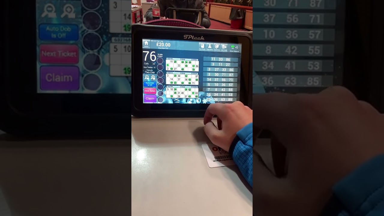 Evening session of bingo