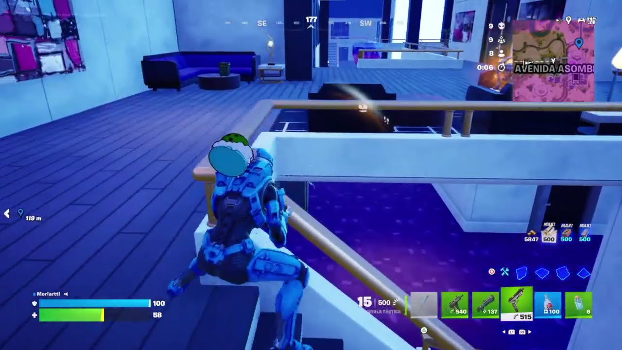 Fortnite Reto con armas verdes