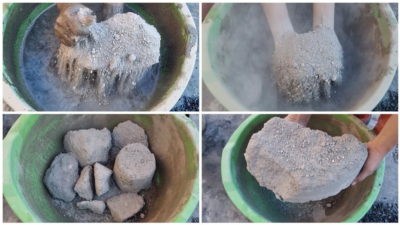 New Video Reused Pure Cement Dry And Water Crumbling | Super Dusty Soft Crispy | Sleepaid