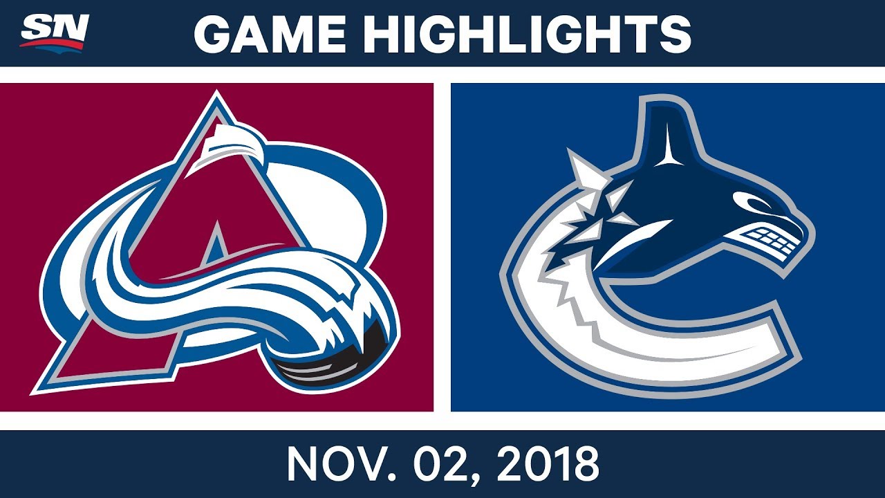 NHL Highlights | Avalanche vs. Canucks – Nov. 2, 2018