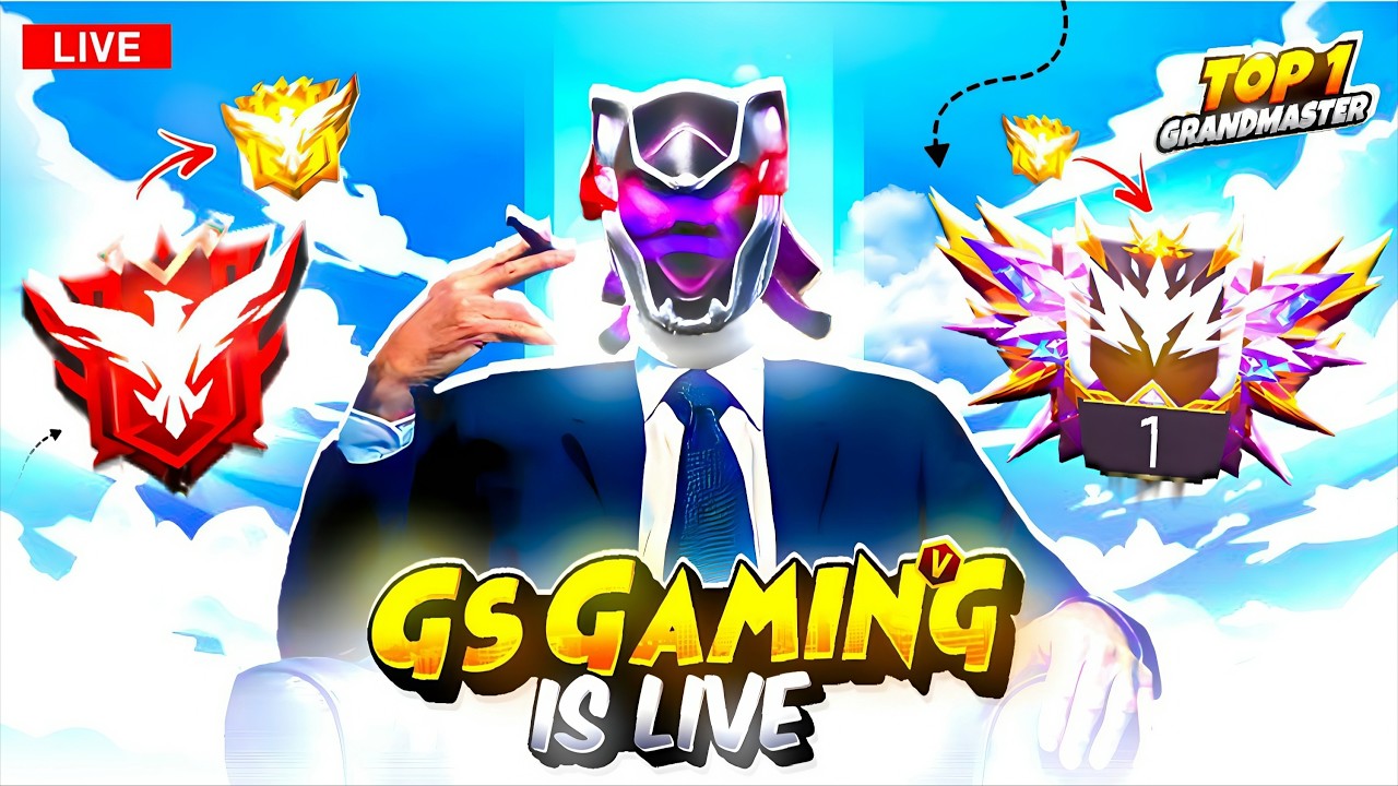 🎯 Road to Grandmaster Top | Free Fire Rank Push live With Gs Gaming #freefire #trending #shortlive