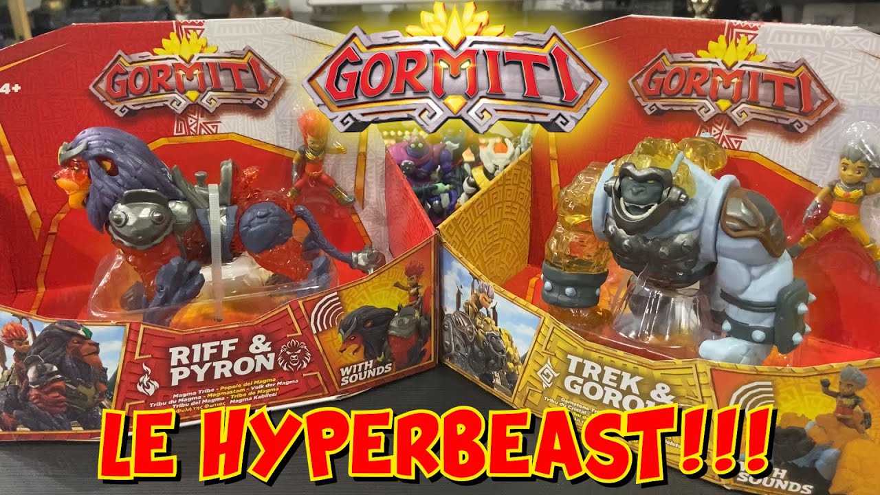 GORMITI ALFA - LE HYPERBEAST! APRIAMO PYRON & RIFF + GOROK & TREK!!! Giochi Preziosi