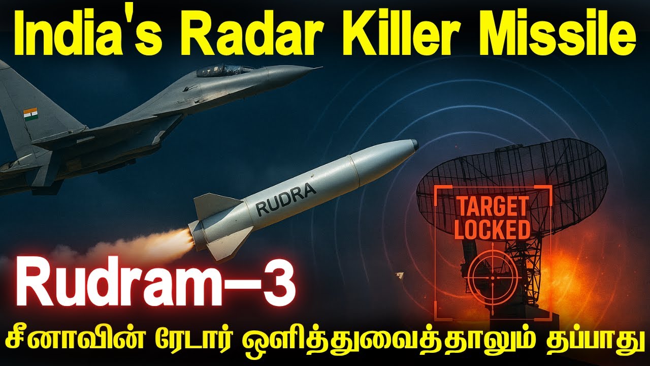 மின்னல்வேகத்தில் சீறி எதிரியை நிலைகுலையவைக்கும் இந்தியாவின் ருத்ரம் ஏவுகணை|DRDO test Rudram3 Missile