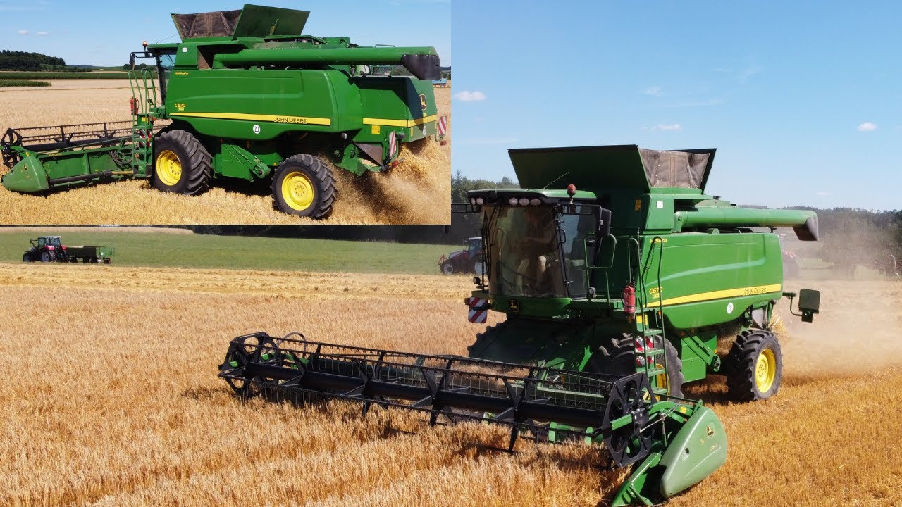 Gerste Dreschen (John Deere C670 HillMaster)