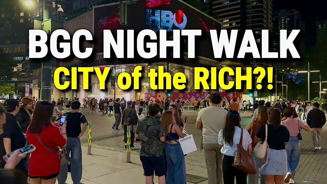 Philippines’ Richest City District?! 🇵🇭 BGC Manila at Night - Walking Tour