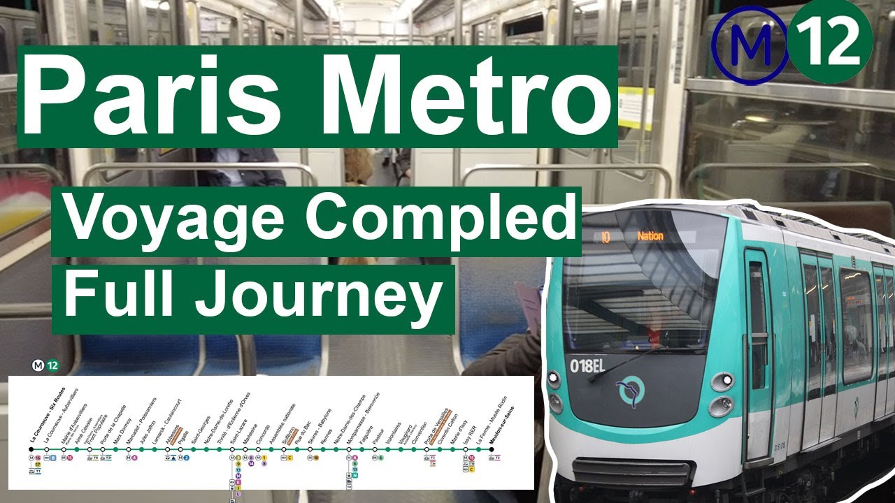 Paris Metro - M12 Voyage Complet Full Journey