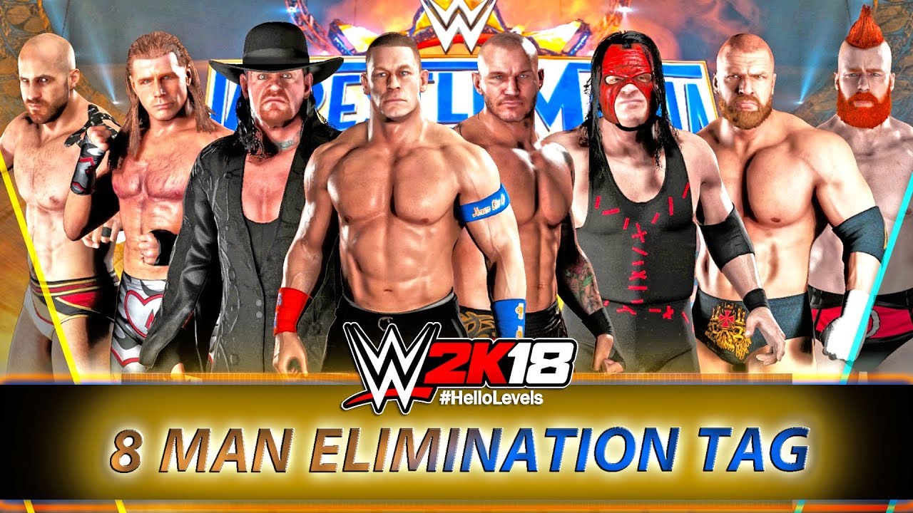 WWE 2K18 8 Man Tag Team Match ft. New HOT TAG Feature And Moves | WWE 2K18 PS4 Gameplay 8 Man Match