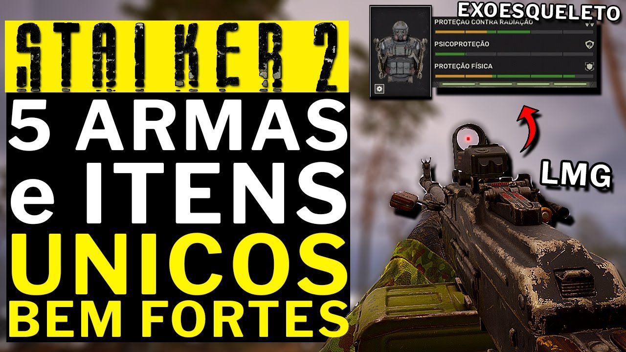 STALKER 2 - 5 ARMAS e ITENS UNICOS 100% (EXOESQUELETO, LMG e +)