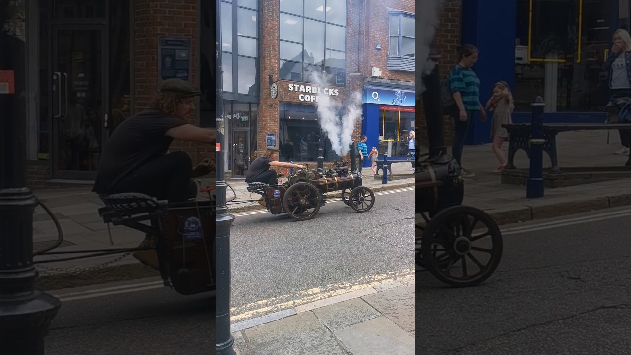 Traction Engine Driving Up the Highstreet