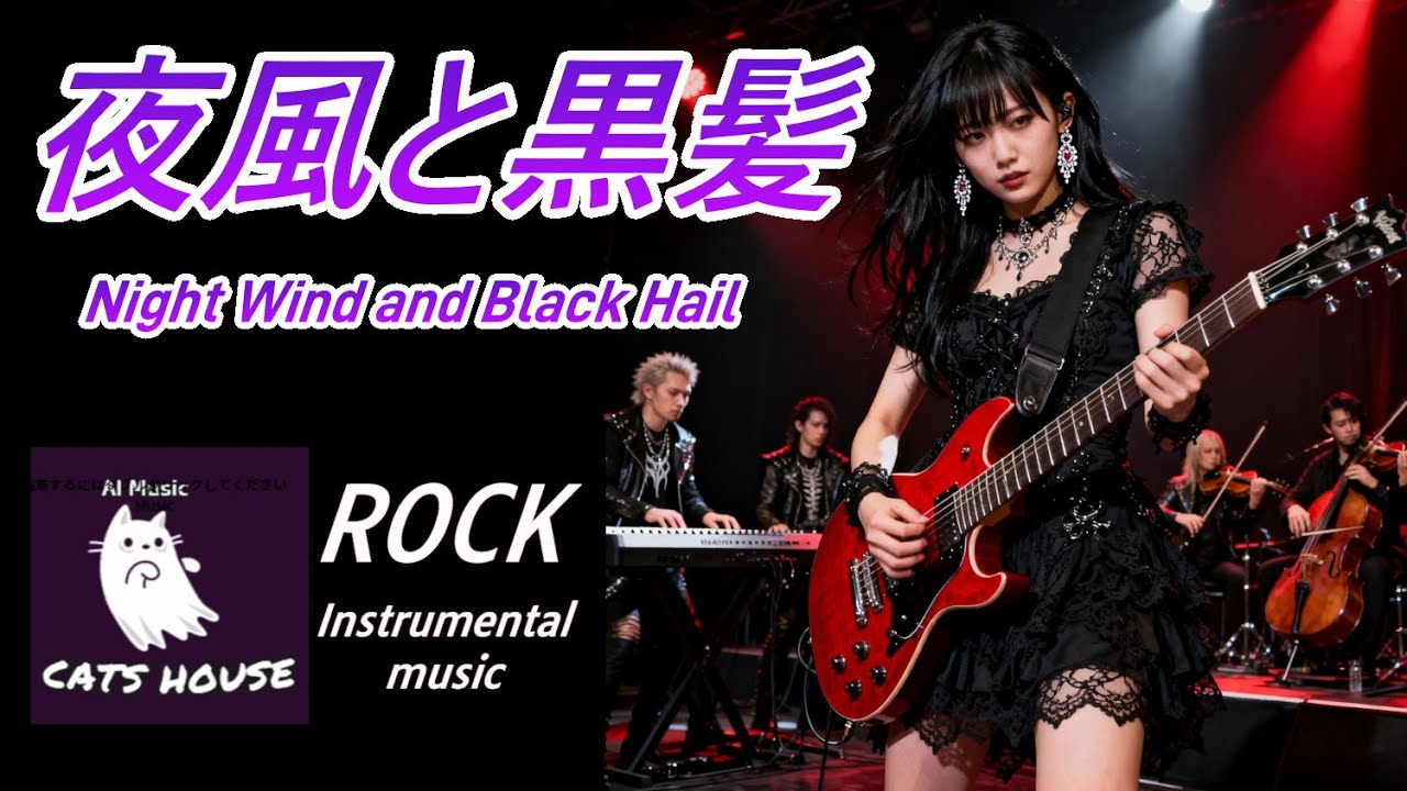 【ロック〈インスト〉】夜風と黒髪 ／【Rock〈instrumental〉】Night Wind and black hair