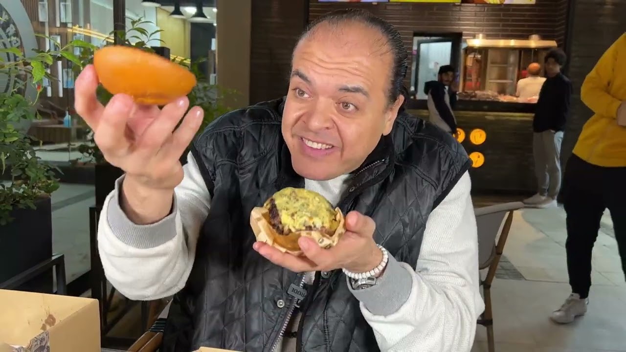تجربة جديدة لاجمد برجر وحواوشى فى الشيخ زايد🫓😋مطعم 12 hungry men