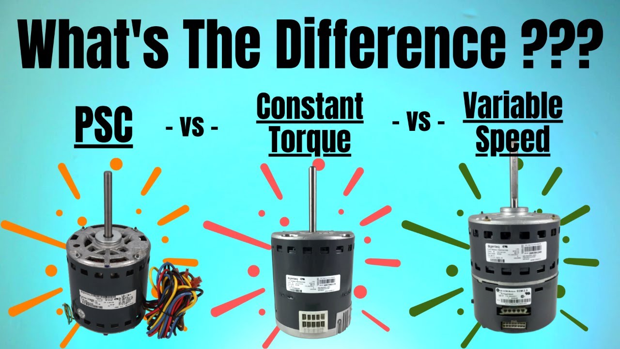PSC Motor vs Constant Torque Motor vs Variable Speed Motor | Comparison Video