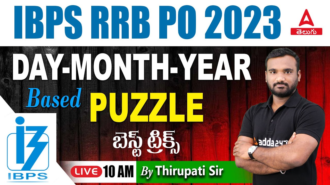 Day Month Year Based Puzzle Best Reasoning Tricks In Telugu for IBPS RRB PO 2023 Bank Exam