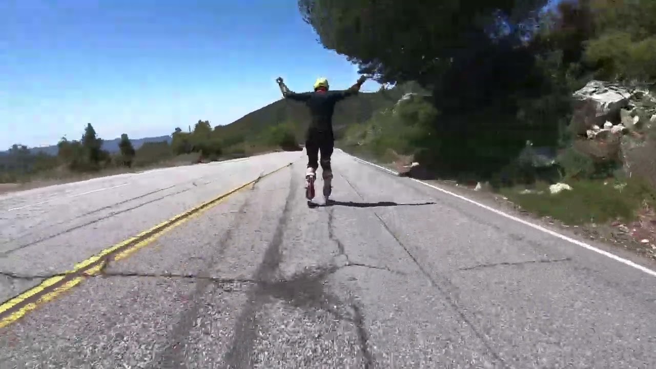Inline Downhill: George Merkert - Skate Set Up, Warm-up Run